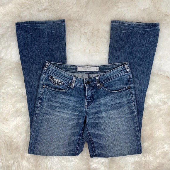 Giordano Woman's Drop Waist Boot Cut Jeans Sz 24 - Picture 3 of 7